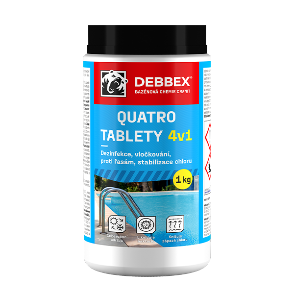 Cranit Quatro tablety – dezinfekce, proti řasám, vločkování, stabilizace