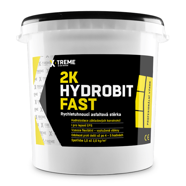 2K Hydrobit Fast – Rychletuhnoucí asfaltová stěrka