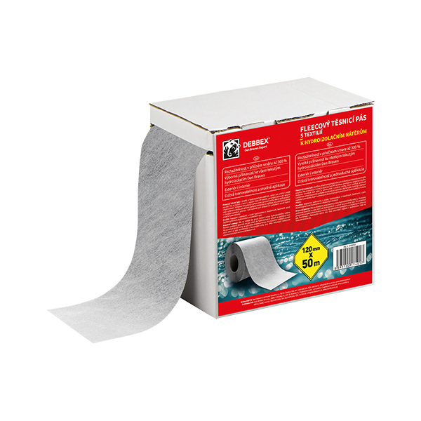 Fleecový těsnicí pás s textilií