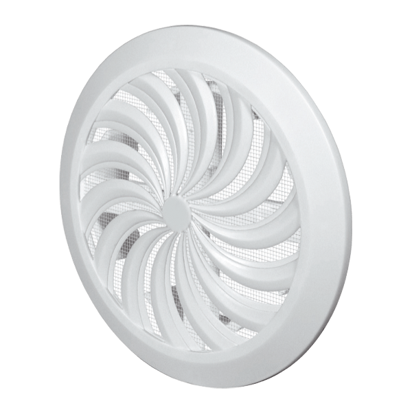 Mřížka větrací kruhová se síťovinou – uzavíratelná