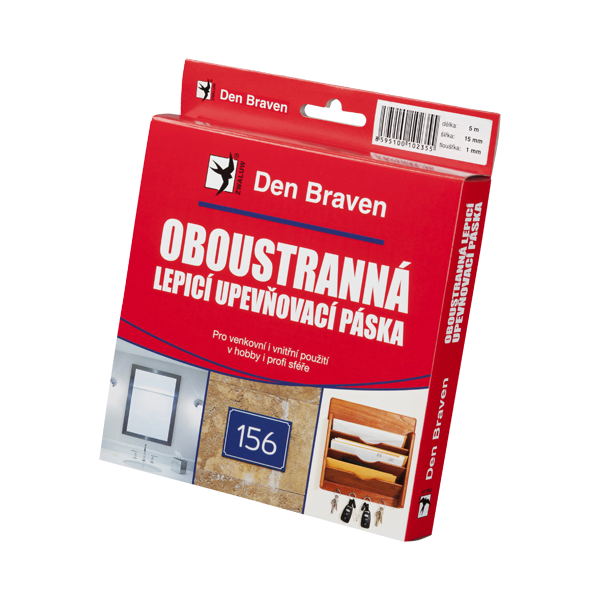 Oboustranně lepicí upevňovací páska v krabičce