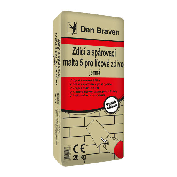 Zdicí a spárovací malta 5 pro lícové zdivo
